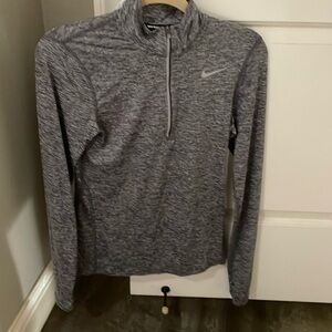 women’s gray nike quarter zip